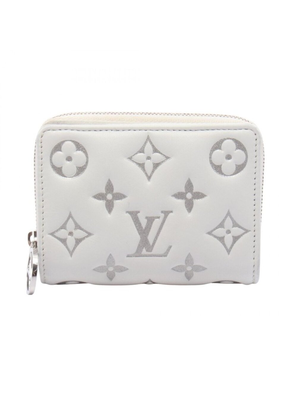 Louis Vuitton Bifold Wallet Portefeuille Lou LV Ski Monogram Embossed White